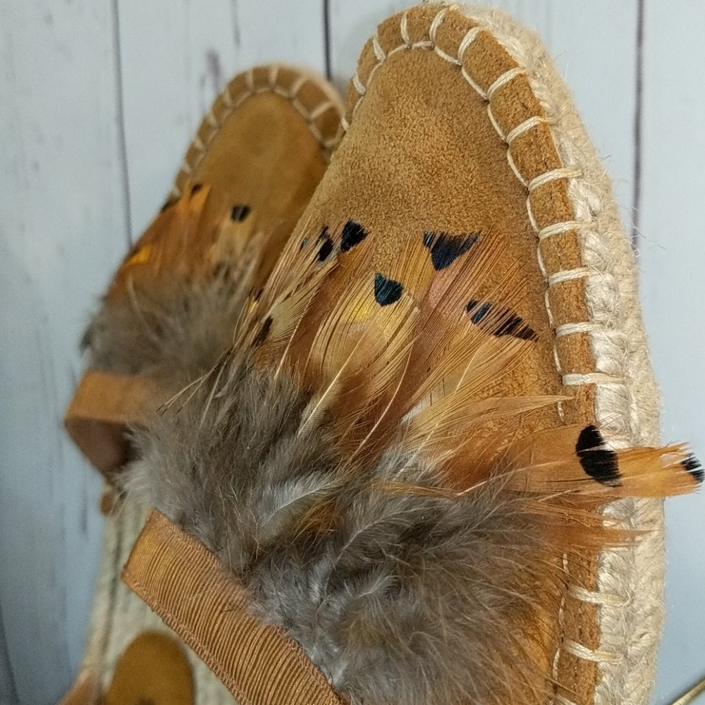 Camila's Feather Boho‎ Chic Espadrilles Women's 7.5/8 - Picture 2 of 16